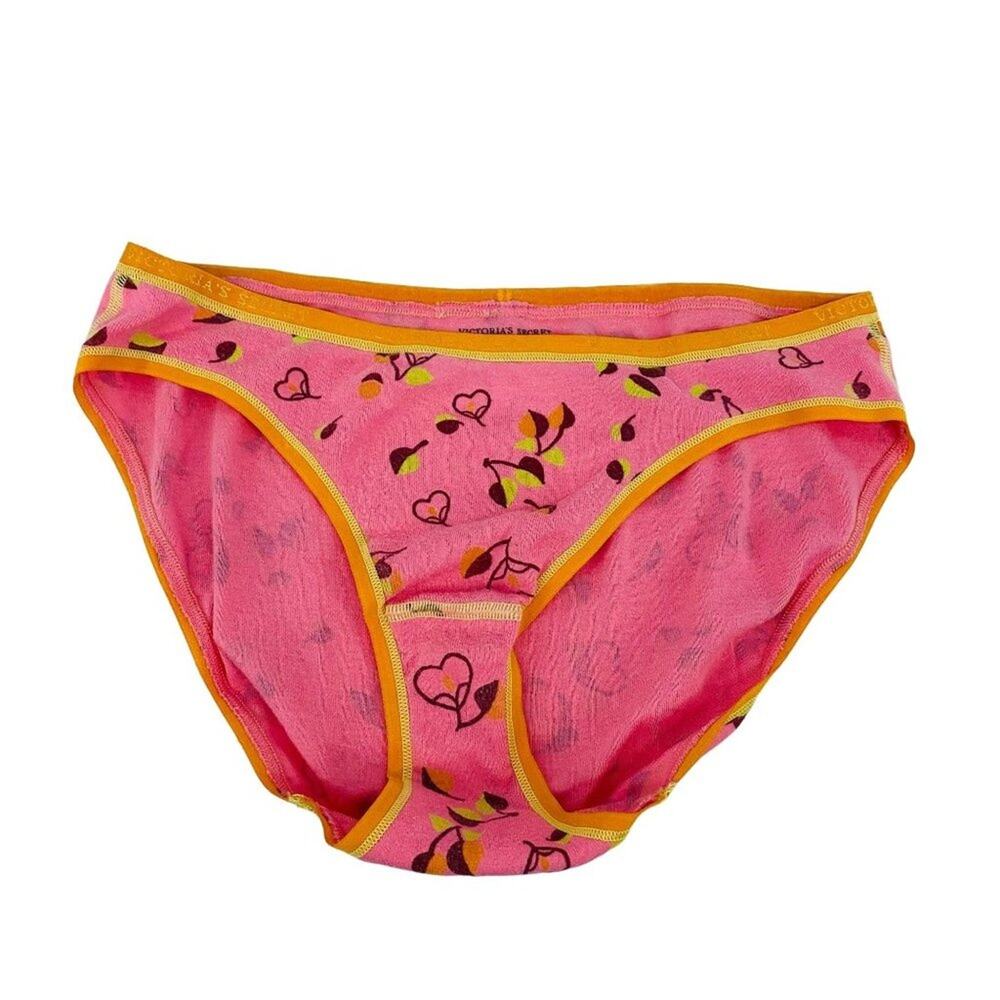 Victoria's Secret Pink Fruit Print Cotton Low Rise Bikini Medium Y2K